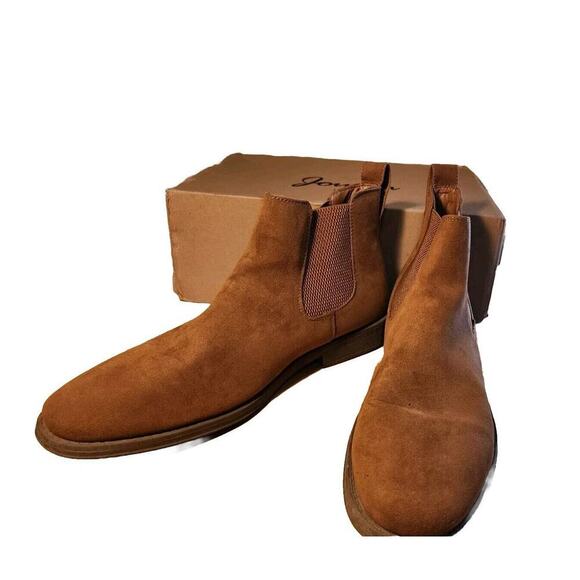 Jousen Mens Brown Suede Lightweight Casual Ankle Dress Boots Size 13. - Picture 1 of 7